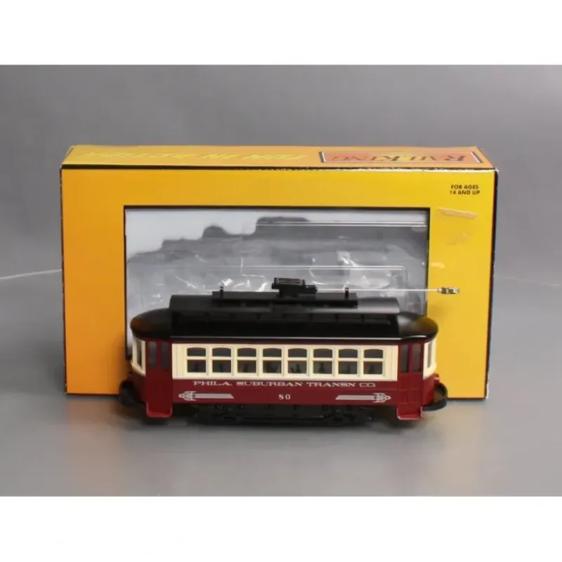 MTH 30-5143 O Gauge Philadelphia Suburban Transit Bump-n-Go Trolley #80 - Your Source for Gaming Essentials* Best