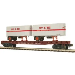 MTH 20-98882 O Gauge Southern Pacific Flatcar #142576 w/ 2 PUP Trailers - Your Source for Gaming Essentials* Online