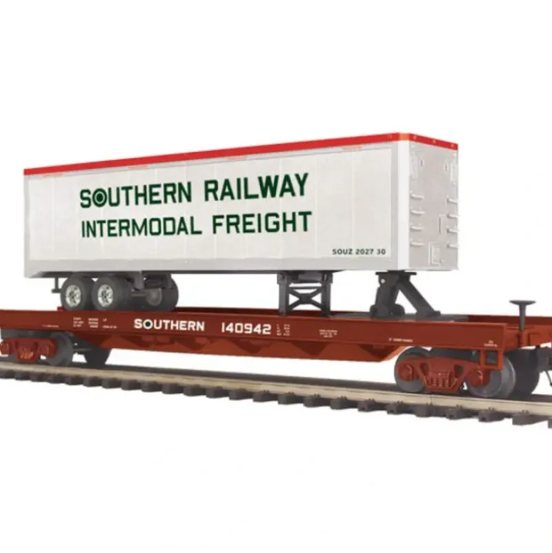 MTH 20-98824 O Gauge Southern Railway Flat Car with 40' Trailer - Your Source for Gaming Essentials* Outlet
