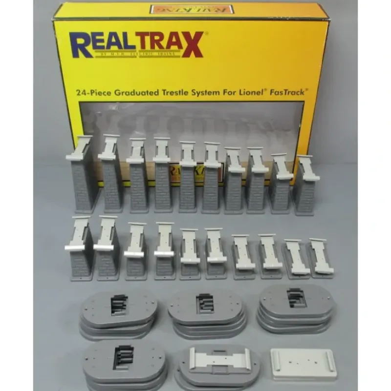 MTH 40-1113 O Lionel FasTrack Graduated Trestle System Set (Pack of 24) - Your Source for Gaming Essentials* New