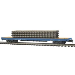 MTH 20-95146 O Long Island 60' Flat Car with 4 ScaleTrax 10" Straights - Your Source for Gaming Essentials* Sale