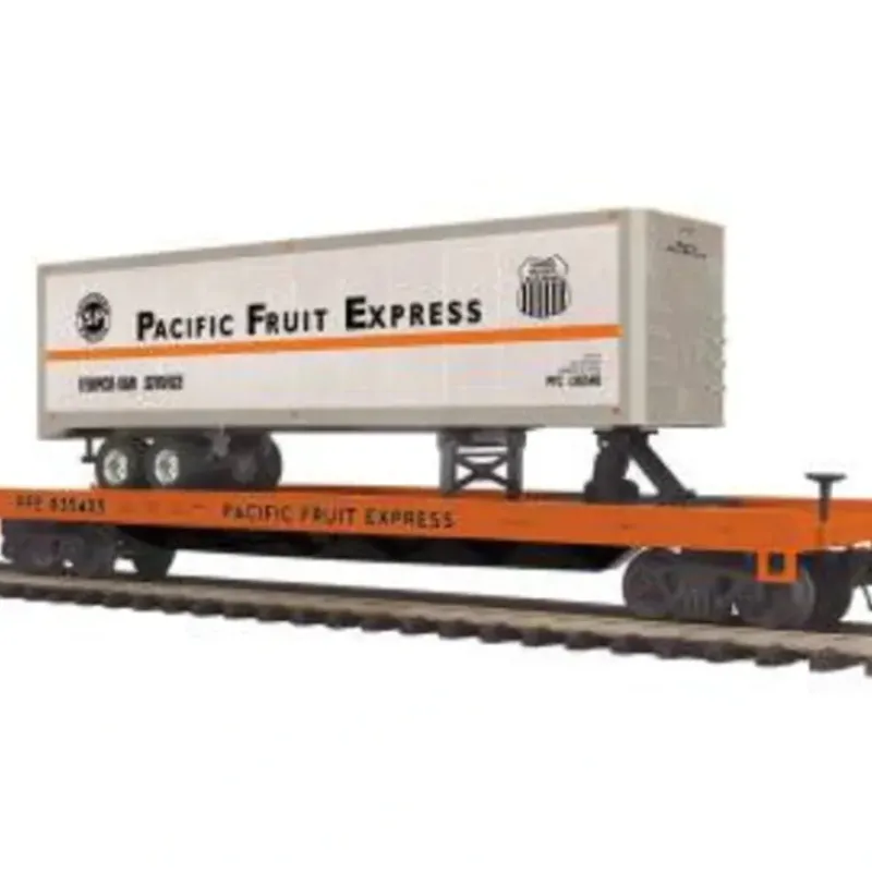 MTH 20-98938 O Pacific Fruit Express Flat Car w/ 40' Trailer #835408 - Your Source for Gaming Essentials* Hot
