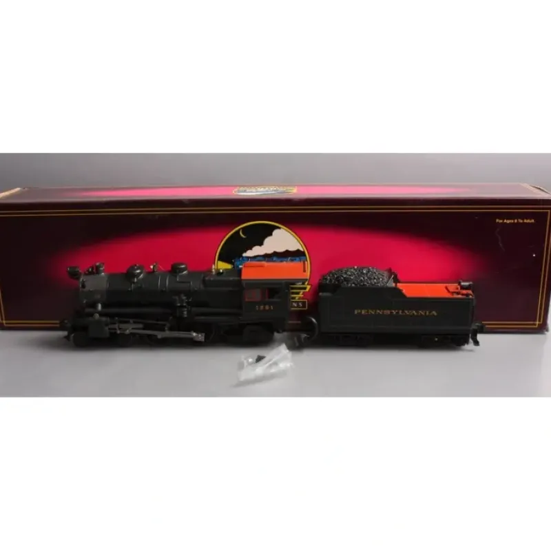 Clearance MTH 20-3112-1 O PRR 4-4-2 Atlantic Steam Loco & Tender w/PS2 #1281 LN/Box - Your Source for Gaming Essentials Trains