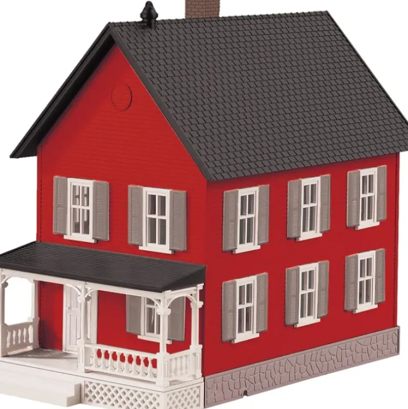 MTH 30-90552 O Row House #2 - Red and Gray EX - Your Source for Gaming Essentials* Online
