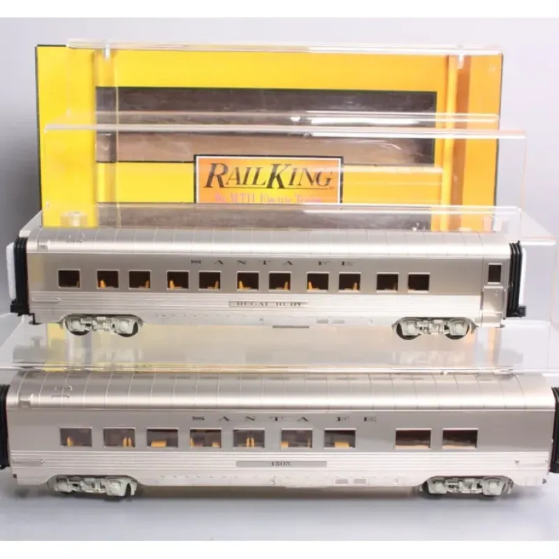 Hot MTH 30-68213 O Santa Fe 60' Streamlined Passenger Cars (Set of 2) LN/Box - Your Source for Gaming Essentials Trains