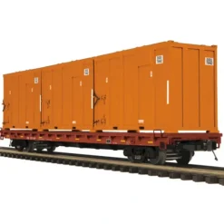 MTH 20-98885 O Scale NS 60' Flatcar w/Trash Containers - Your Source for Gaming Essentials* Hot
