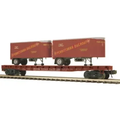 MTH 20-98817 PRR Flat Car w/2 Pup Trailers - Your Source for Gaming Essentials* Best