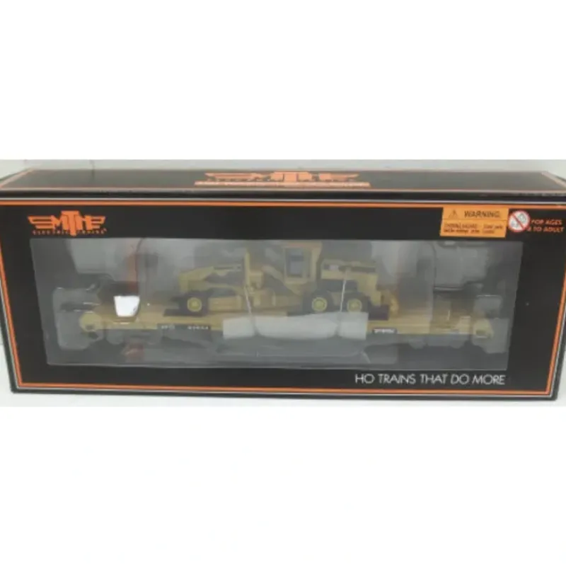 MTH 80-98023 TTX HO Scale 60' Wood Deck Flat Car w/163H Motor Grader - Your Source for Gaming Essentials* Outlet