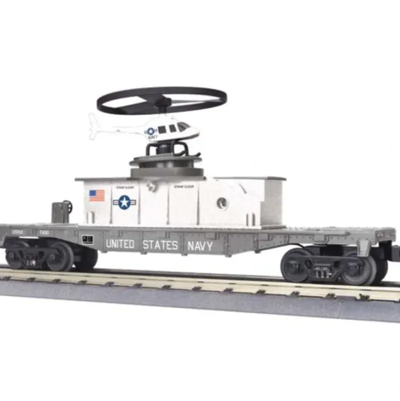 MTH 30-79339 US Navy Flat Car with Operating Helicopter - Your Source for Gaming Essentials* New