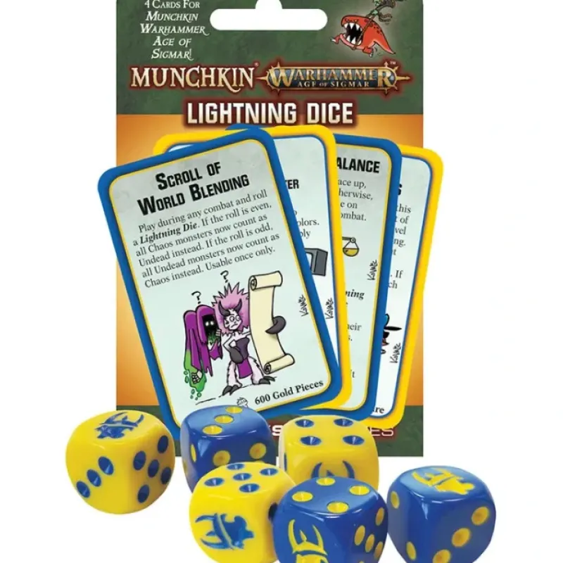 Dice>Munchkin Warhammer: Age of Sigmar - Lightning Dice and Game Cards - Your Source for Gaming Essentials