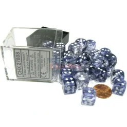 Dice>Nebula 12mm D6 Chessex Dice Block (36 Dice) - Black with White Pips - Your Source for Gaming Essentials