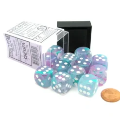 Dice>Nebula 16mm D6 Dice Block (12 Dice) - Wisteria with White Pips - Your Source for Gaming Essentials