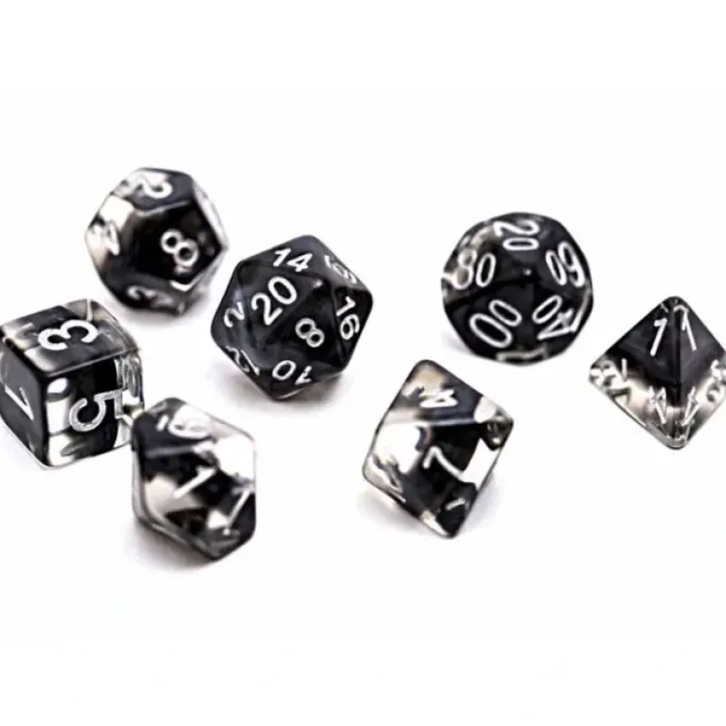 Dice>Neutron Dice 7 Piece Polyhedral DnD Dice Set - Smoke - Your Source for Gaming Essentials