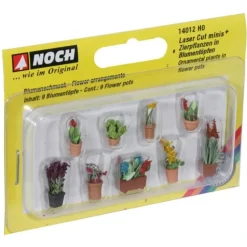 Noch 14012 Assrtd Flower Pots #2 (9 Pcs) - Your Source for Gaming Essentials* Clearance