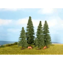 Noch 25232 HO/TT Fir Trees 3.14"-3.9" (Pack of 4) - Your Source for Gaming Essentials* New