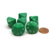 Dice>Opaque 17mm 16 Sided D16 Chessex Dice, 6 Pieces - Green with White Numbers - Your Source for Gaming Essentials