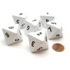 Dice>Opaque 25mm 8 Sided D8 Large Jumbo Numbered Dice, 6 Pieces - White with Black - Your Source for Gaming Essentials
