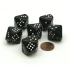Dice>Opaque 20mm 10 Sided D10 Spotted Pip Dice, 6 Pieces - Black with White Spots - Your Source for Gaming Essentials