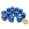 Dice>Opaque 16mm D6 Chessex Dice Block (12 Die) - Blue with White Pips - Your Source for Gaming Essentials