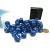 Dice>Opaque 12mm D6 Chessex Dice Block (36 Die) - Blue with White Pips - Your Source for Gaming Essentials