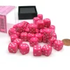 Dice>Opaque 12mm D6 Chessex Dice Block (36 Die) - Pink with White Pips - Your Source for Gaming Essentials