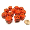 Dice>Opaque 16mm D6 Chessex Dice Block (12 Die) - Orange with Black Pips - Your Source for Gaming Essentials