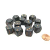 Dice>Opaque 16mm D6 Chessex Dice Block (12 Die) - Dark Grey with Copper Pips - Your Source for Gaming Essentials