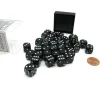 Dice>Opaque 12mm D6 Chessex Dice Block (36 Die) - Black with White Pips - Your Source for Gaming Essentials