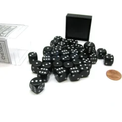 Dice>Opaque 12mm D6 Chessex Dice Block (36 Die) - Black with White Pips - Your Source for Gaming Essentials