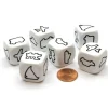 Dice>Pack 6 Transportation Attribute Dice- Cruise Ship-Train-Plane-Van-Sailboat-Car - Your Source for Gaming Essentials