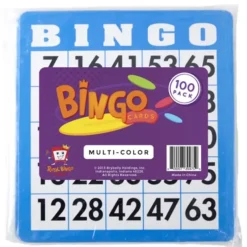 Board Games-Pack of 100 Bingo Cards - 25 Each of Red, Green, Blue, Black - Your Source for Gaming Essentials