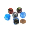 Dice>Pack of 6 Chessex Custom Engraved 16mm D6 Assorted Style Dice - Yellow Sign - Your Source for Gaming Essentials