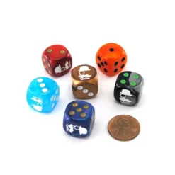 Dice>Pack of 6 Chessex Custom Engraved 16mm D6 Assorted Style Funny Meme Dice - Quite - Your Source for Gaming Essentials