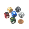 Dice>Pack of 6 Chessex Custom Engraved 16mm D6 Assorted Style Dice - Fleur-de-lis - Your Source for Gaming Essentials