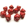 Dice>Pack Of 10 Chessex Opaque D10 Dice - Red with White Numbers - Your Source for Gaming Essentials