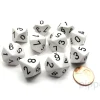 Dice>Pack Of 10 Chessex Opaque D10 Dice - White with Black Numbers - Your Source for Gaming Essentials