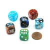 Dice>Pack of 6 Custom Engraved 16mm D6 Assorted Style Dice - Skull & Crossbones - Your Source for Gaming Essentials