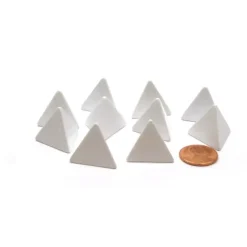 Dice>Pack of 10 D4 Blank Standard Sized Dice - White - Your Source for Gaming Essentials