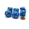 Dice>Pack of 6 D10 20mm Numbered 10 to 19 Dice - Blue with White Numbers - Your Source for Gaming Essentials