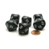 Dice>Pack of 6 D10 20mm Numbered 10 to 19 Dice - Black with White - Your Source for Gaming Essentials