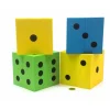 Dice>Pack of 4 D6 Very Large 4" 100mm Foam Dice - Blue, Green, and 2 Yellow - Your Source for Gaming Essentials