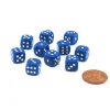 Dice>Pack of 10 Deluxe Round Edge Small 10mm Opaque D6 Dice - Blue - Your Source for Gaming Essentials
