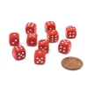 Dice>Pack of 10 Deluxe Round Edge Small 10mm Opaque D6 Dice - Red - Your Source for Gaming Essentials
