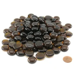 Board Games>Pack of 100 Life Stone Gaming Glass Stones - Amber - Your Source for Gaming Essentials
