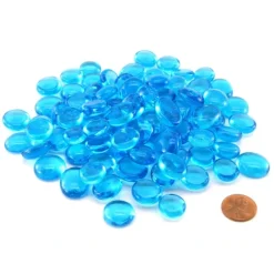 Board Games>Pack of 100 Life Stone Gaming Glass Stones - Blue - Your Source for Gaming Essentials