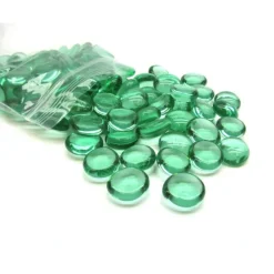Board Games>Pack of 100 Life Stone Gaming Glass Stones - Emerald - Your Source for Gaming Essentials