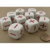 Dice>Pack of 10 20mm D6 Math Operation Additon Subtraction Dice - White with Red - Your Source for Gaming Essentials