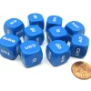 Dice>Pack of 10 16mm Educational English Being and Helping Verb Dice- Blue with White - Your Source for Gaming Essentials