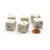 Dice>Pack of 6 20mm 6-Sided D3 Dice Numbered 1-3 Twice - White with Multicolored Pips - Your Source for Gaming Essentials