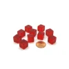 Dice>Pack of 10 12mm Square Transparent Blank Dice Cubes - Red - Your Source for Gaming Essentials